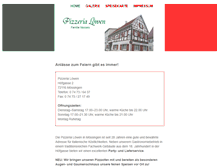Tablet Screenshot of pizzeria-loewen-moessingen.de